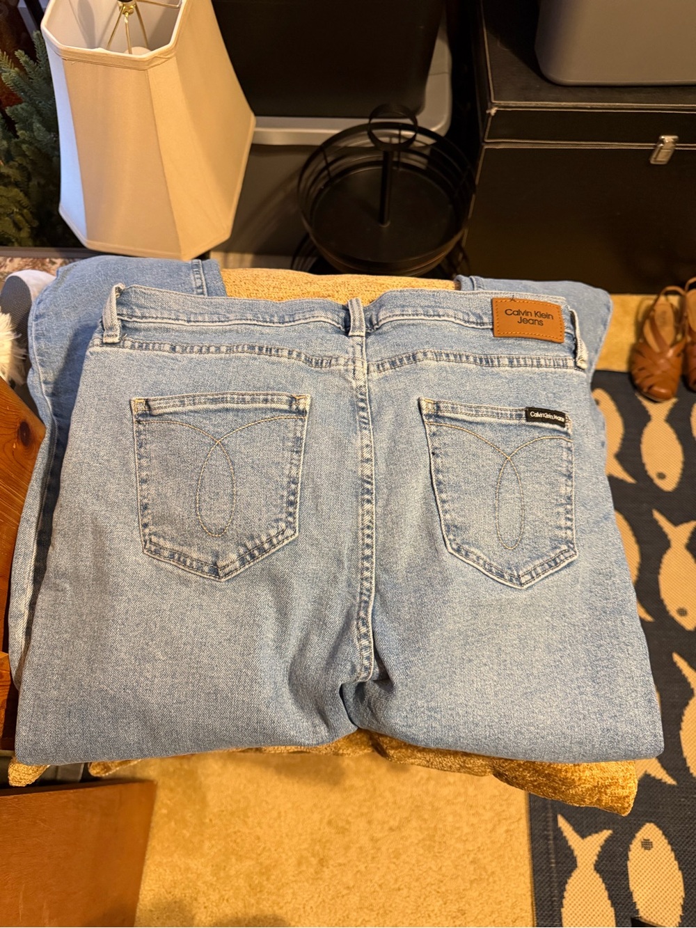Calvin Klein Jeans Light Blue Straight-Leg Women's Denim